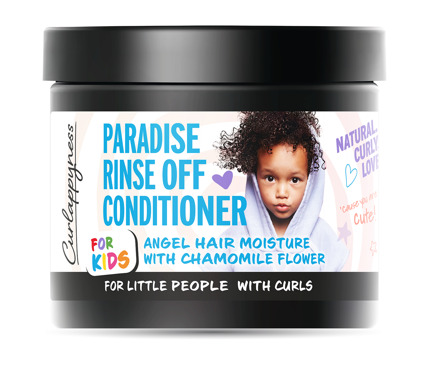 Hydrating Power Kit for Curly Kids  wonderful beginning for the mothers that want to do their curly kids some good. Learning is the key. But the products are the neccessity.  Curlappyness Curl Lemon Cleanser - cleansing  Curlappyness Paradise Rinse-Out Conditioner- conditioning  Curlappyness Sunflower Curl Cream - Creamy cream  Keeps the curls bouncing and hydrated and healthy for the kids