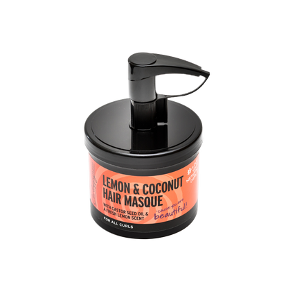 Lemon and coconut Hair Masque for curly hair and very curly hair